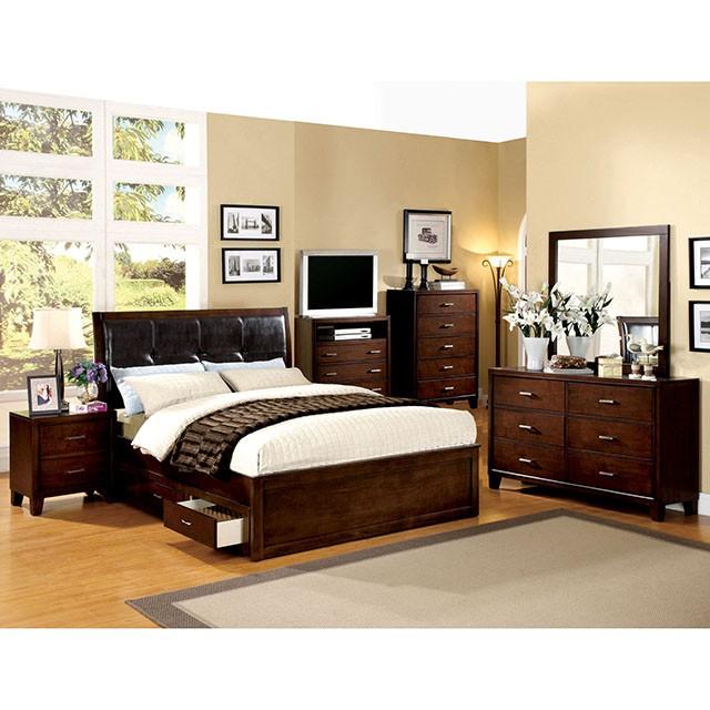 Enrico Full Queen Bed Brown, Black, & Cherry - Royal Furniture & Gifts (MI) - Multi Location