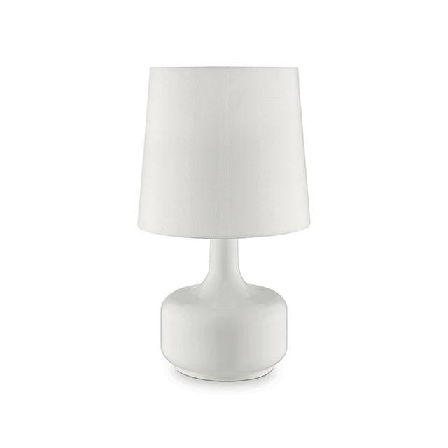Farah White 17"H Glossy White Table Lamp - Royal Furniture & Gifts (MI) - Multi Location