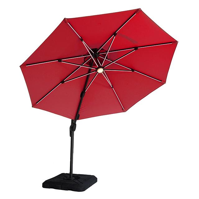 Fera 10 Ft Round Umbrella w/ LED Bulb + 37" Large Base - Royal Furniture & Gifts (MI) - Multi Location