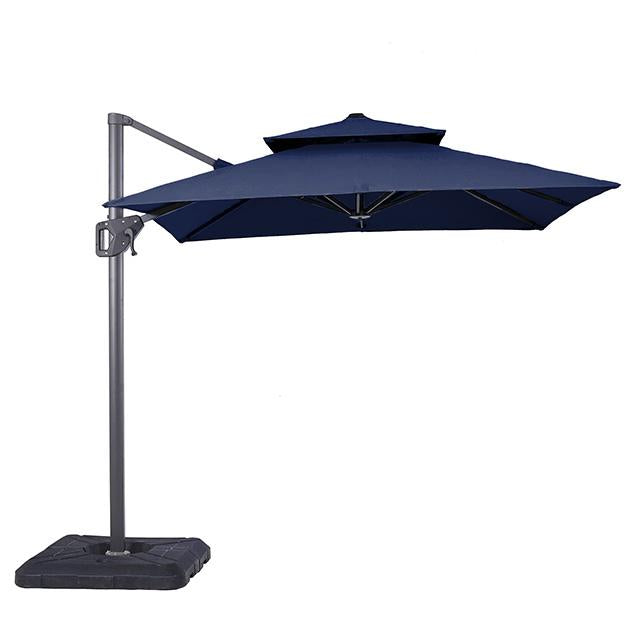Fida 8 Ft Square Umbrella w/ Double Top + 37" Large Base - Royal Furniture & Gifts (MI) - Multi Location