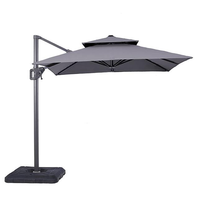 Fida 8 Ft Square Umbrella w/ Double Top + 37" Large Base - Royal Furniture & Gifts (MI) - Multi Location