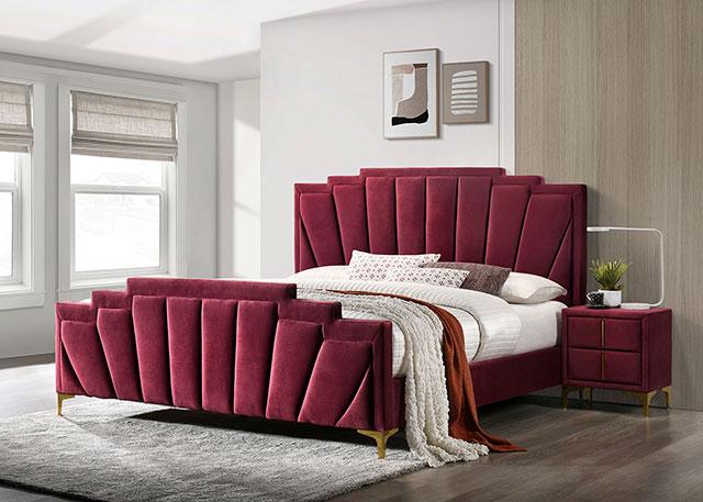 Florizel Bed Black & Red