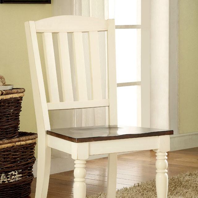 HARRISBURG Vintage White/Dark Oak Side Chair (2/CTN) - Royal Furniture & Gifts (MI) - Multi Location