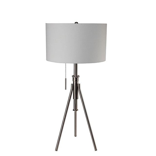 Zaya Brushed Steel Table Lamp - Royal Furniture & Gifts (MI) - Multi Location