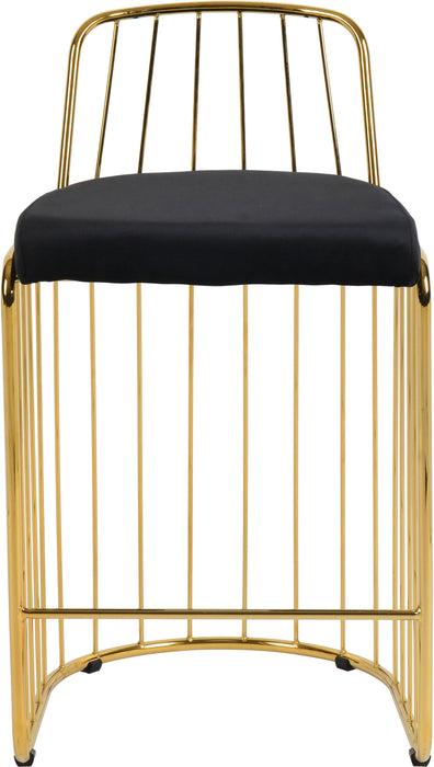 Gio Black Velvet Stool - Royal Furniture & Gifts (MI) - Multi Location
