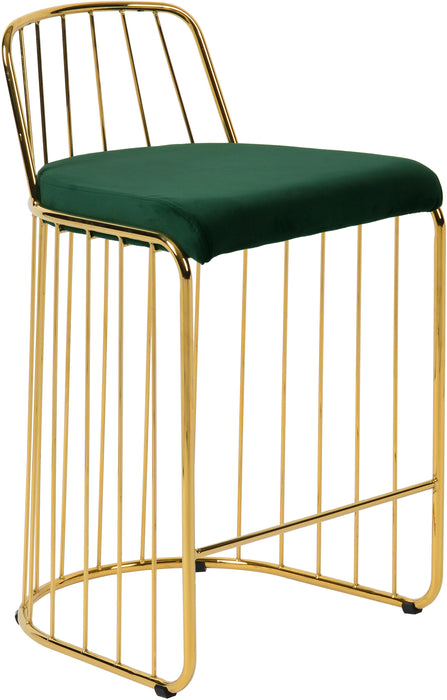 Gio Green Velvet Stool - Royal Furniture & Gifts (MI) - Multi Location