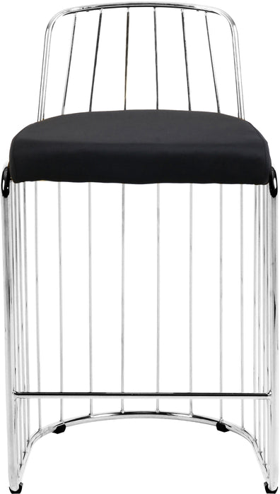 Gio Black Velvet Stool - Royal Furniture & Gifts (MI) - Multi Location