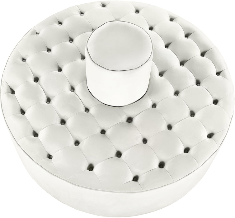 Banquet Cream Velvet Ottoman/Bench - Royal Furniture & Gifts (MI) - Multi Location