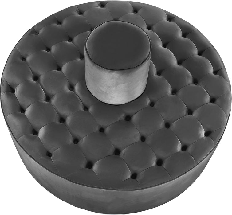 Banquet Grey Velvet Ottoman/Bench - Royal Furniture & Gifts (MI) - Multi Location