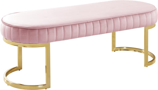 Lemar Pink Velvet Bench - Royal Furniture & Gifts (MI) - Multi Location