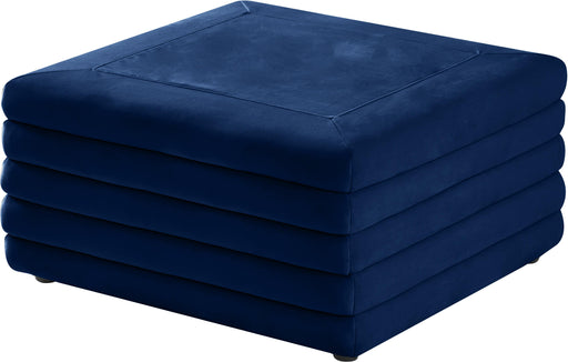 Lorenzo Navy Velvet Ottoman - Royal Furniture & Gifts (MI) - Multi Location