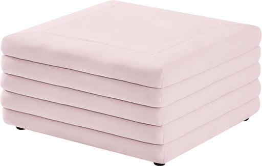 Lorenzo Pink Velvet Ottoman - Royal Furniture & Gifts (MI) - Multi Location