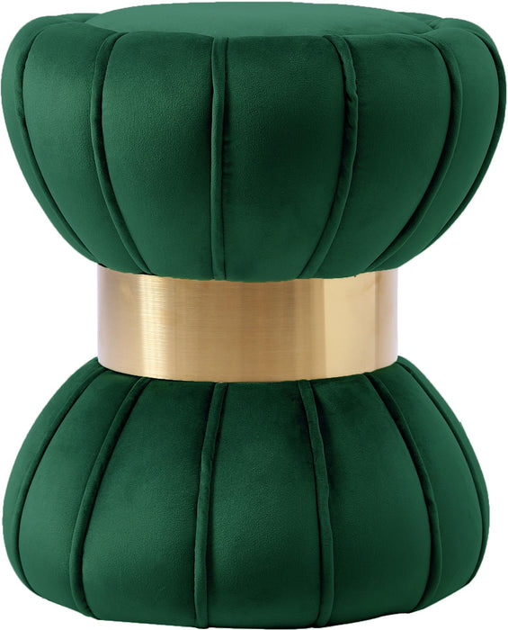 Vino Green Velvet Ottoman/Stool - Royal Furniture & Gifts (MI) - Multi Location