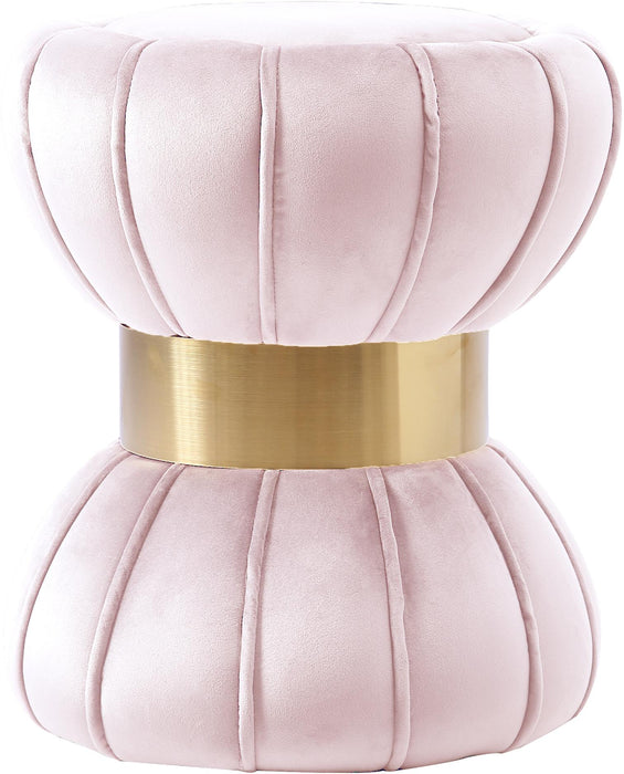 Vino Pink Velvet Ottoman/Stool - Royal Furniture & Gifts (MI) - Multi Location