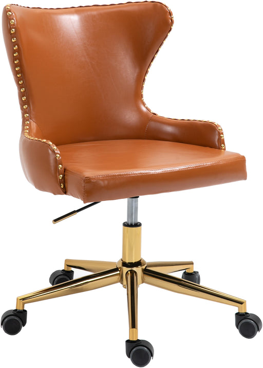 Hendrix Cognac Faux Leather Office Chair - Royal Furniture & Gifts (MI) - Multi Location