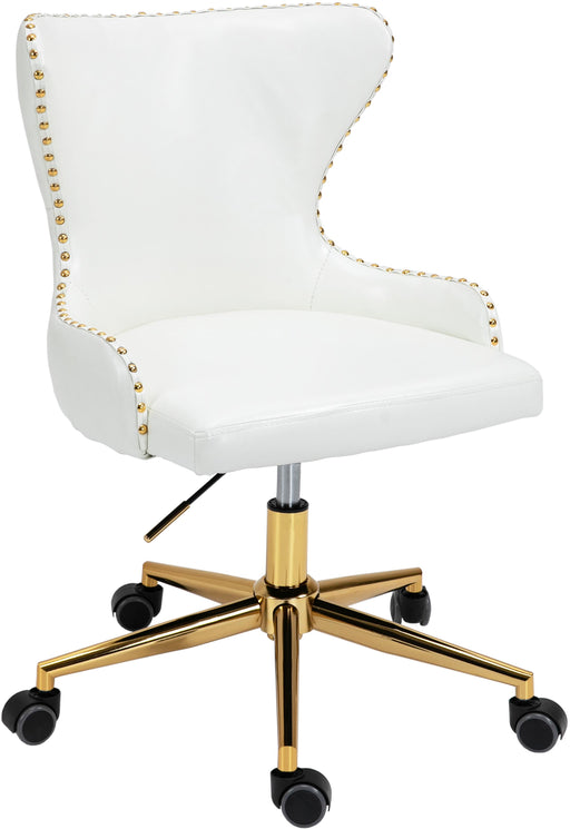 Hendrix White Faux Leather Office Chair - Royal Furniture & Gifts (MI) - Multi Location