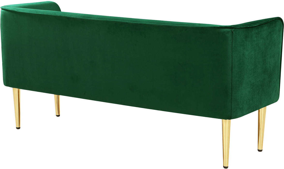Audrey Green Velvet Bench - Royal Furniture & Gifts (MI) - Multi Location