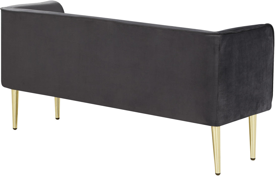 Audrey Grey Velvet Bench - Royal Furniture & Gifts (MI) - Multi Location