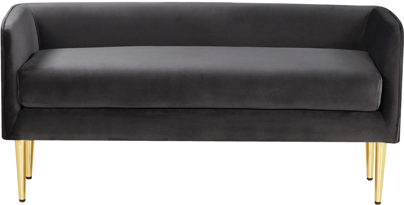 Audrey Grey Velvet Bench - Royal Furniture & Gifts (MI) - Multi Location