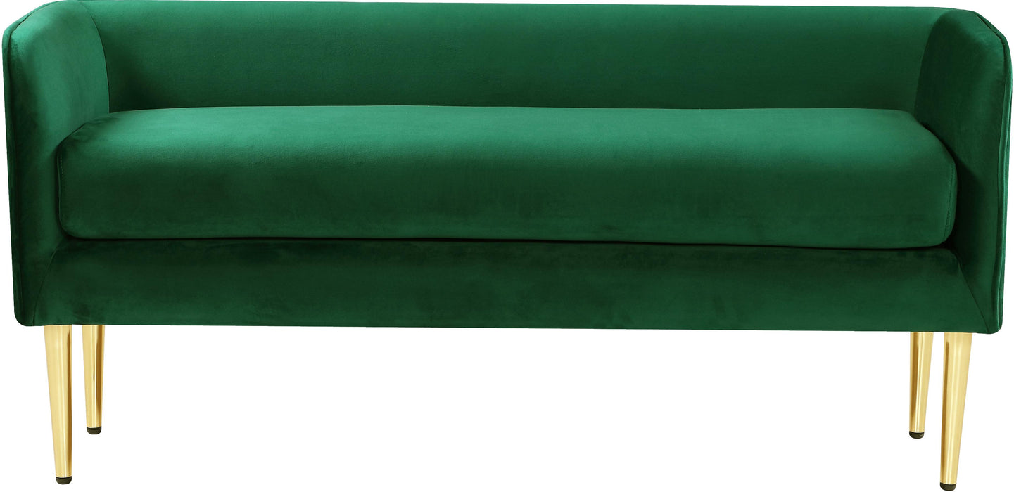 Audrey Green Velvet Bench - Royal Furniture & Gifts (MI) - Multi Location