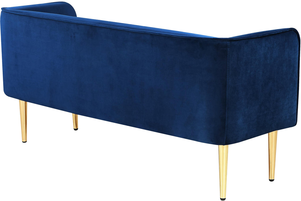 Audrey Navy Velvet Bench - Royal Furniture & Gifts (MI) - Multi Location