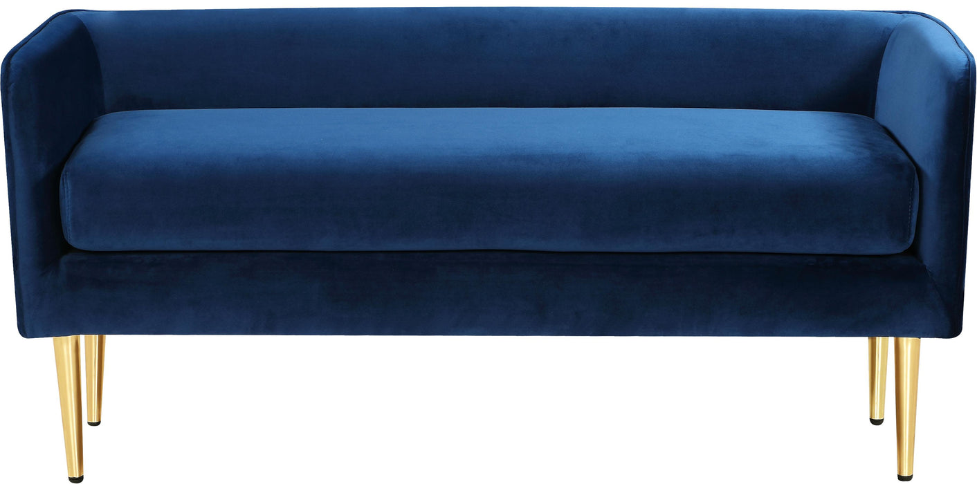 Audrey Navy Velvet Bench - Royal Furniture & Gifts (MI) - Multi Location