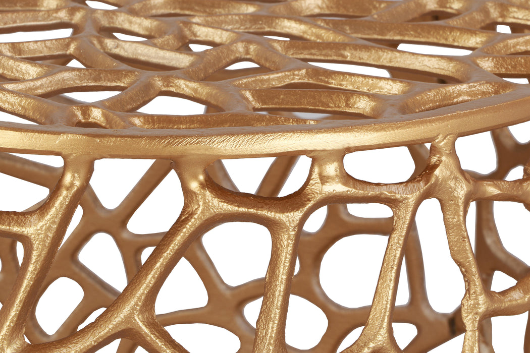 Priya Gold End Table - Royal Furniture & Gifts (MI) - Multi Location