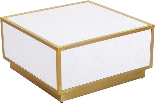 Glitz White Faux Marble Coffee Table - Royal Furniture & Gifts (MI) - Multi Location