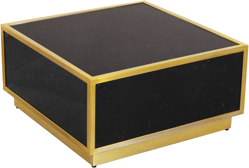 Glitz Black Faux Marble Coffee Table - Royal Furniture & Gifts (MI) - Multi Location