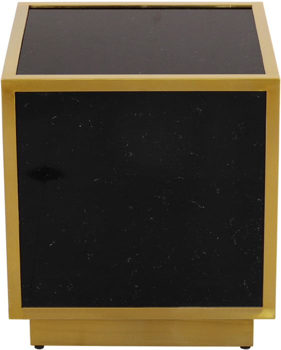Glitz Black Faux Marble End Table - Royal Furniture & Gifts (MI) - Multi Location