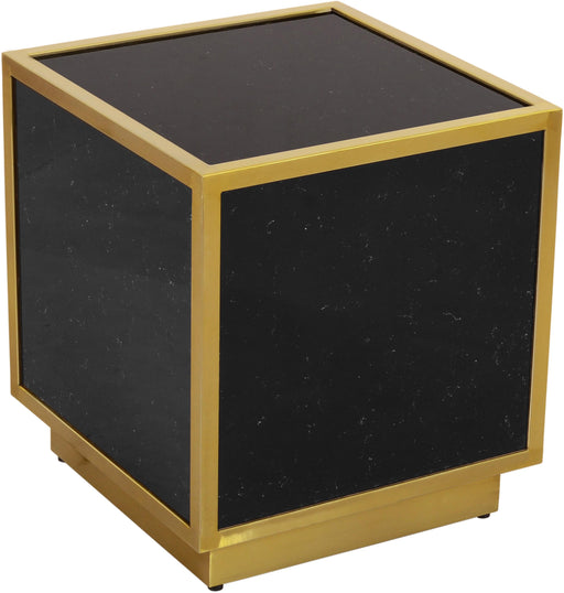 Glitz Black Faux Marble End Table - Royal Furniture & Gifts (MI) - Multi Location