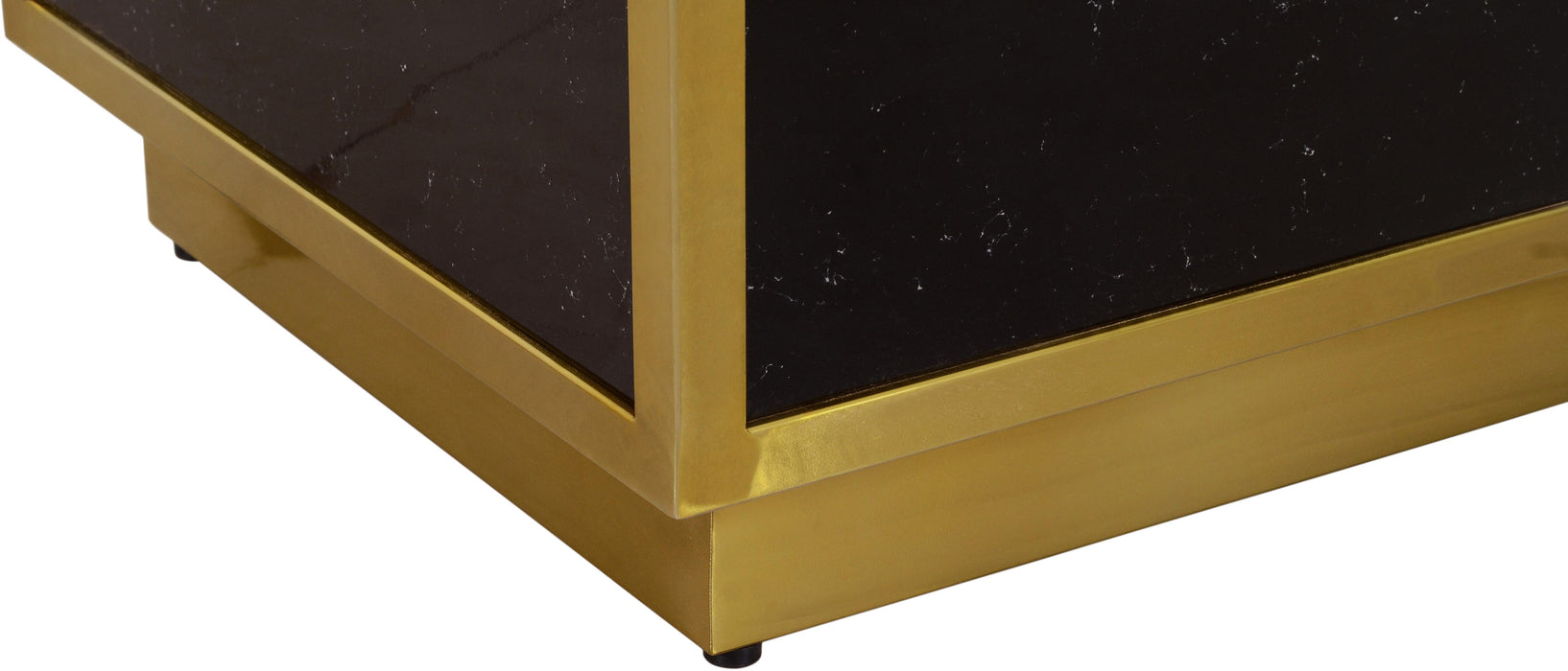 Glitz Black Faux Marble End Table - Royal Furniture & Gifts (MI) - Multi Location
