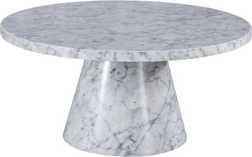 Omni White Faux Marble Coffee Table - Royal Furniture & Gifts (MI) - Multi Location