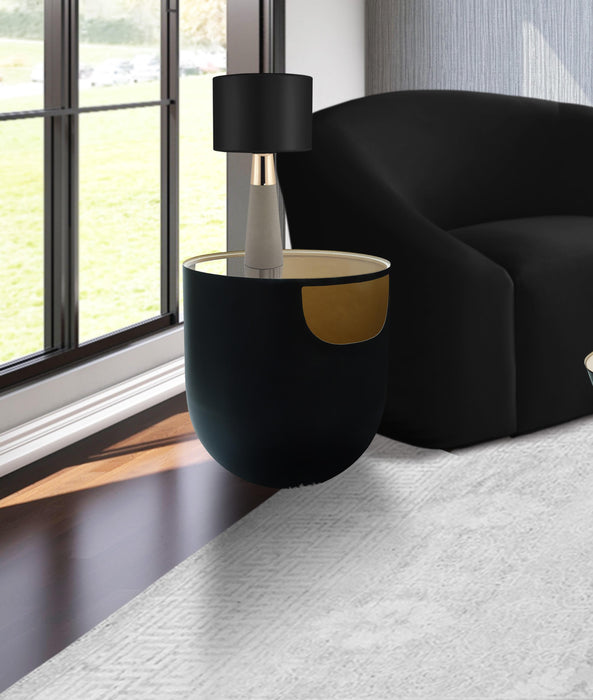 Doma Black / Gold End Table - Royal Furniture & Gifts (MI) - Multi Location
