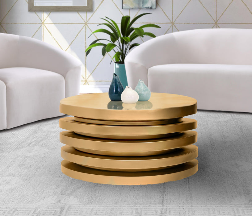 Levels Brushed Gold Coffee Table - Royal Furniture & Gifts (MI) - Multi Location