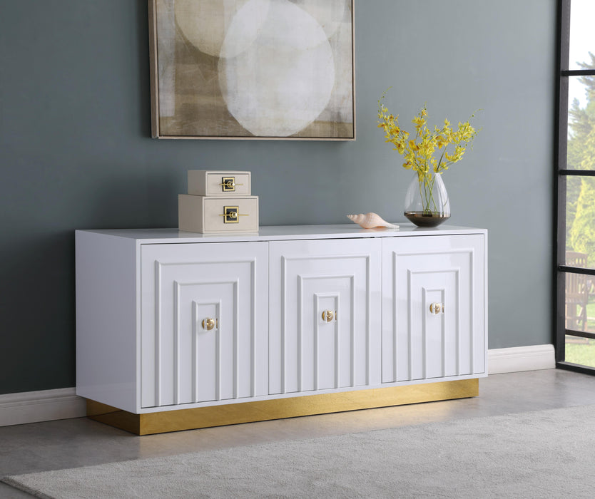 Cosmopolitan White Lacquer Sideboard/Buffet - Royal Furniture & Gifts (MI) - Multi Location