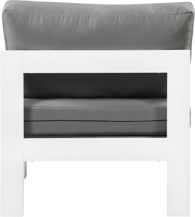 Nizuc Grey Waterproof Fabric Outdoor Patio Aluminum Armless Chair - Royal Furniture & Gifts (MI) - Multi Location