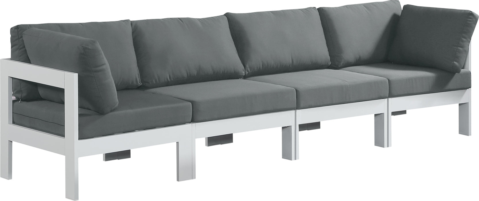 Nizuc Grey Waterproof Fabric Outdoor Patio Modular Sofa - Royal Furniture & Gifts (MI) - Multi Location