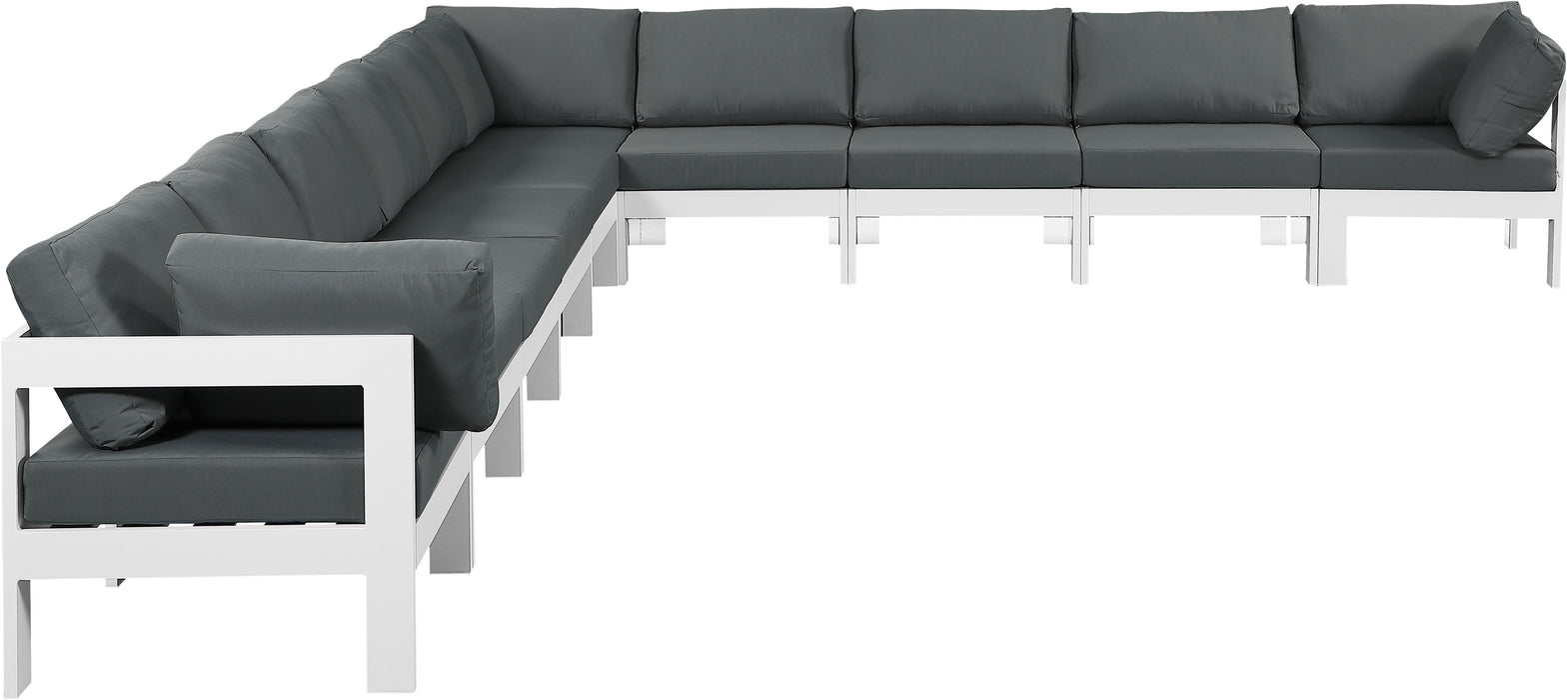 Nizuc Grey Waterproof Fabric Outdoor Patio Modular Sectional - Royal Furniture & Gifts (MI) - Multi Location