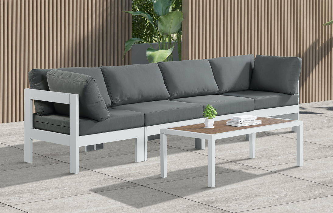 Nizuc Grey Waterproof Fabric Outdoor Patio Modular Sofa - Royal Furniture & Gifts (MI) - Multi Location