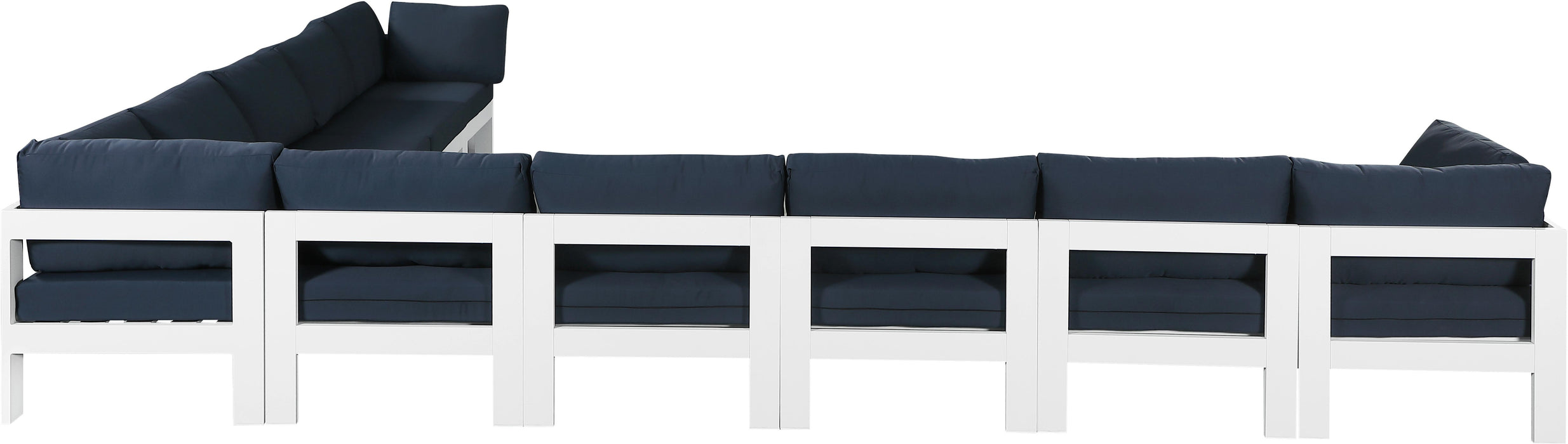 Nizuc Navy Waterproof Fabric Outdoor Patio Modular Sectional - Royal Furniture & Gifts (MI) - Multi Location