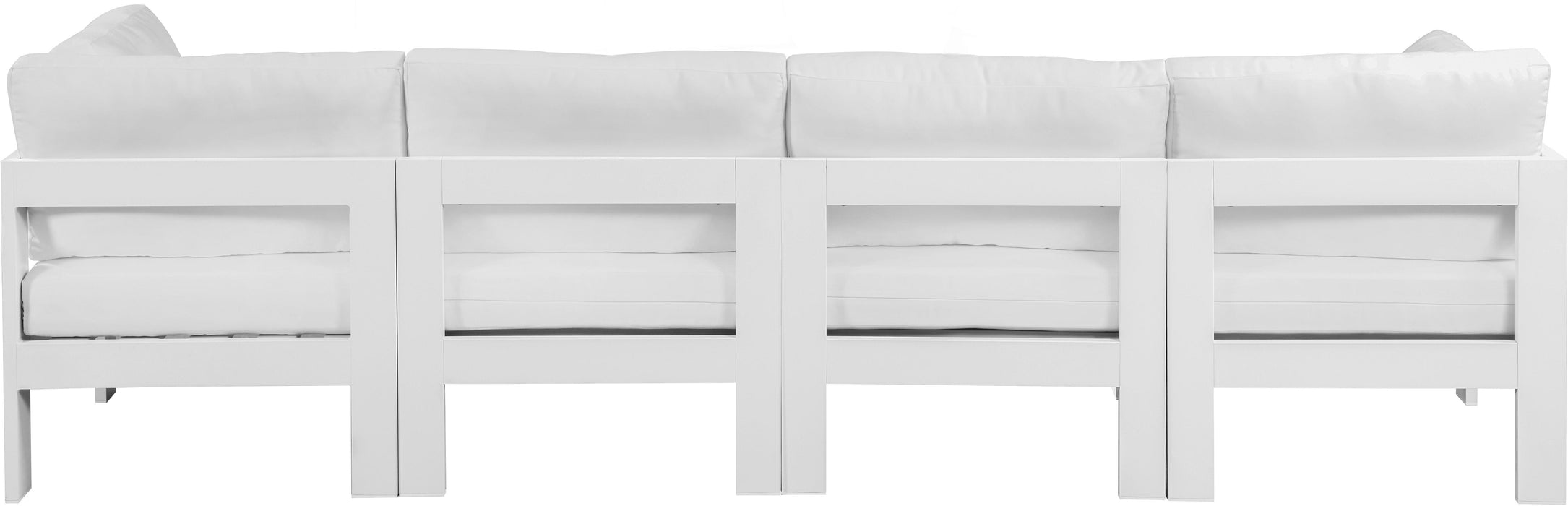 Nizuc White Waterproof Fabric Outdoor Patio Modular Sofa - Royal Furniture & Gifts (MI) - Multi Location