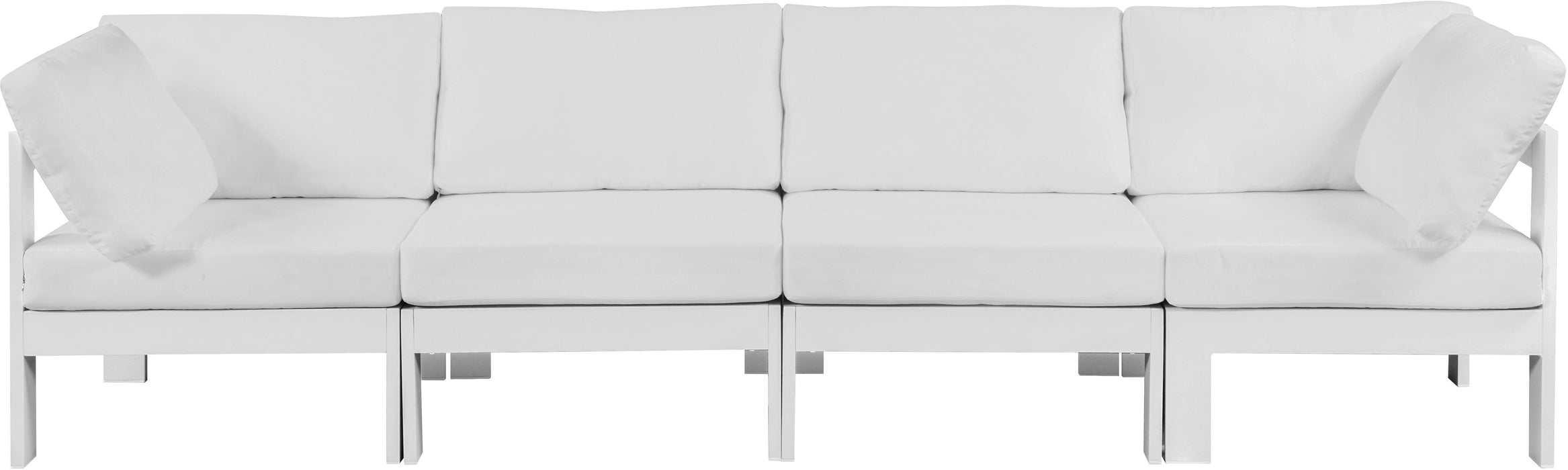 Nizuc White Waterproof Fabric Outdoor Patio Modular Sofa - Royal Furniture & Gifts (MI) - Multi Location