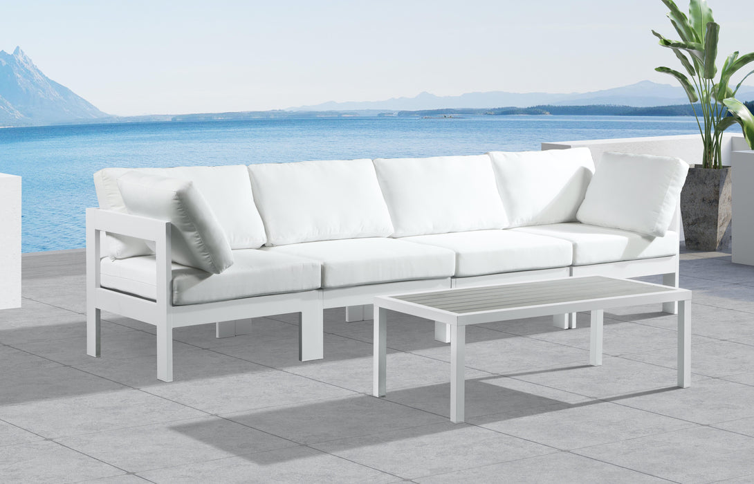 Nizuc White Waterproof Fabric Outdoor Patio Modular Sofa - Royal Furniture & Gifts (MI) - Multi Location