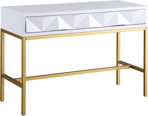 Pandora White Laquer with Gold Console Table - Royal Furniture & Gifts (MI) - Multi Location
