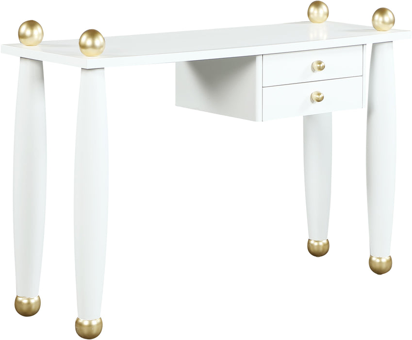 Etro White / Gold Desk/Console - Royal Furniture & Gifts (MI) - Multi Location