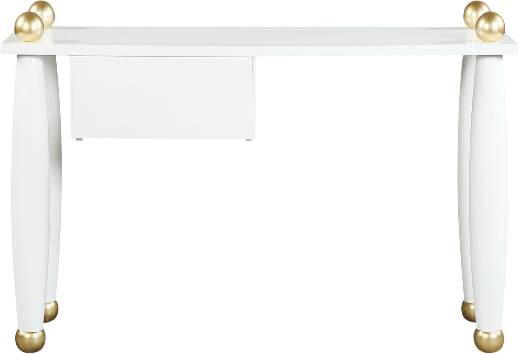 Etro White / Gold Desk/Console - Royal Furniture & Gifts (MI) - Multi Location