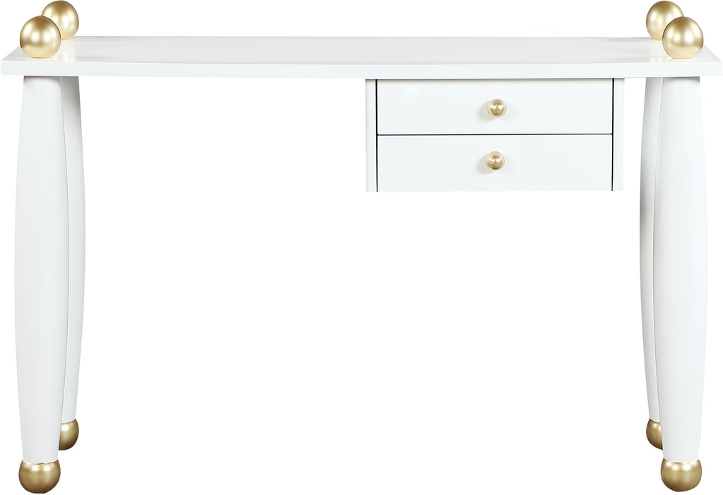 Etro White / Gold Desk/Console - Royal Furniture & Gifts (MI) - Multi Location