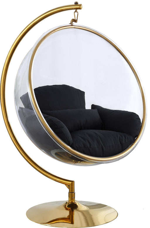 Luna Black Fabric Acrylic Swing Bubble Accent Chair (2 Boxes) - Royal Furniture & Gifts (MI) - Multi Location