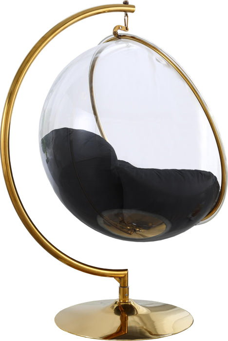 Luna Black Fabric Acrylic Swing Bubble Accent Chair (2 Boxes) - Royal Furniture & Gifts (MI) - Multi Location